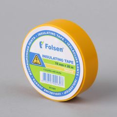 Insulating tape 19mmx20m, 120µm, yellow, PVC