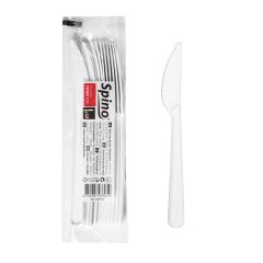 Knives, white, PP, reusable SPINO.12pcs